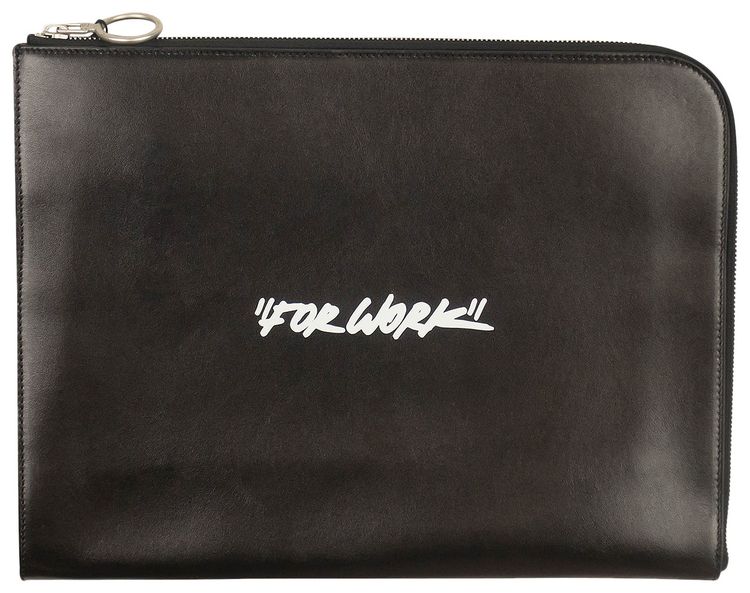 Off White Quote Document Holder Black