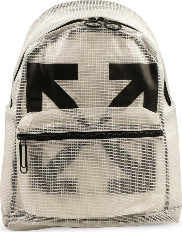 Off White Arrow PVC Backpack White