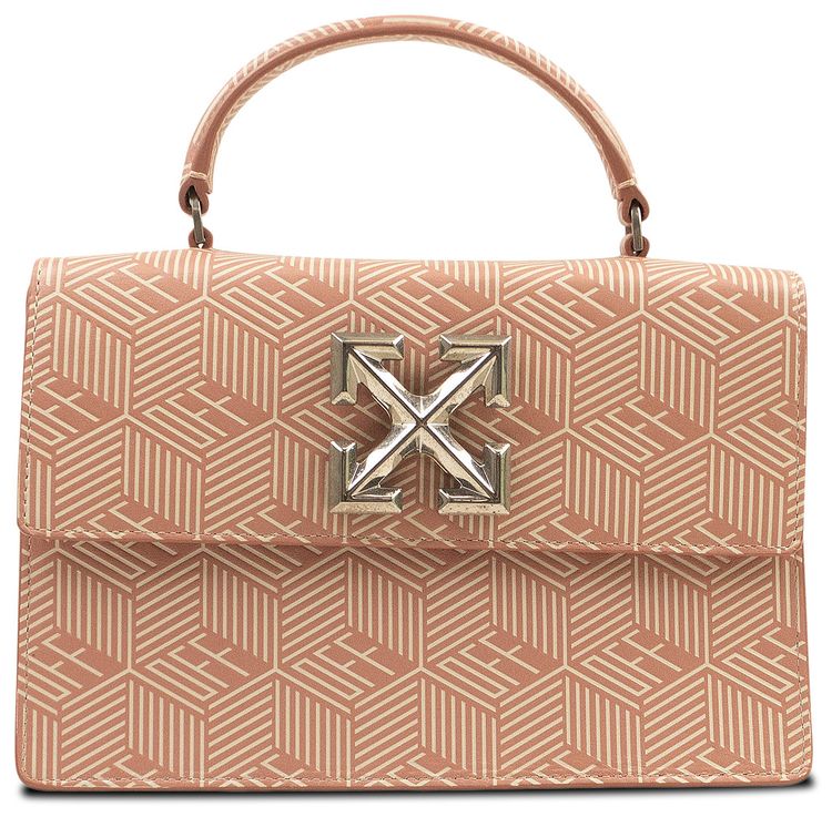 Off White Monogram 14 Jitney Bag Nude