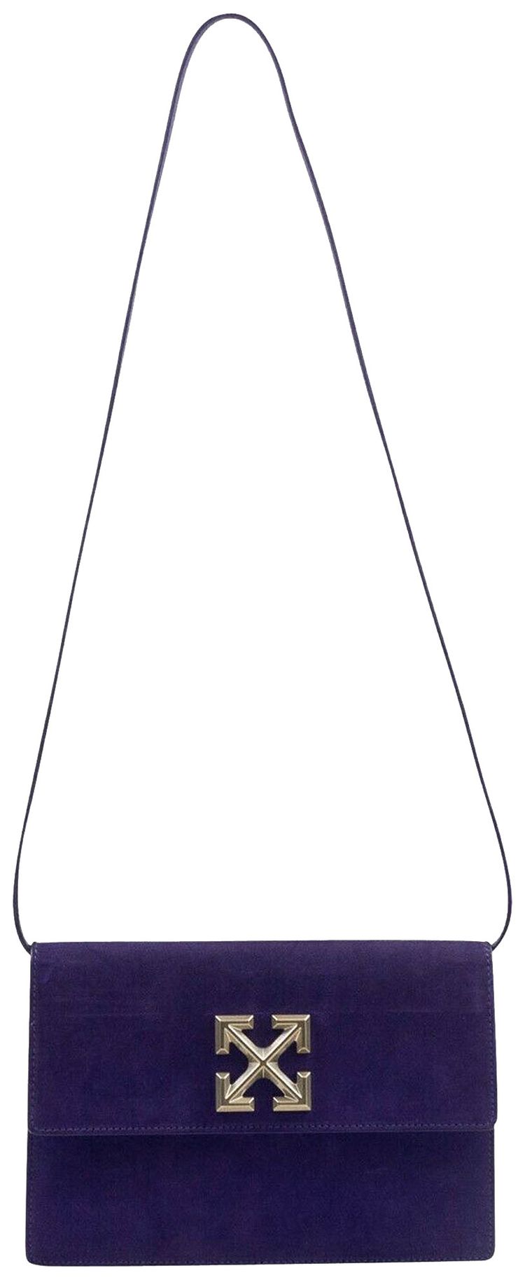 Off White Suede Jitney 10 Purse Violet