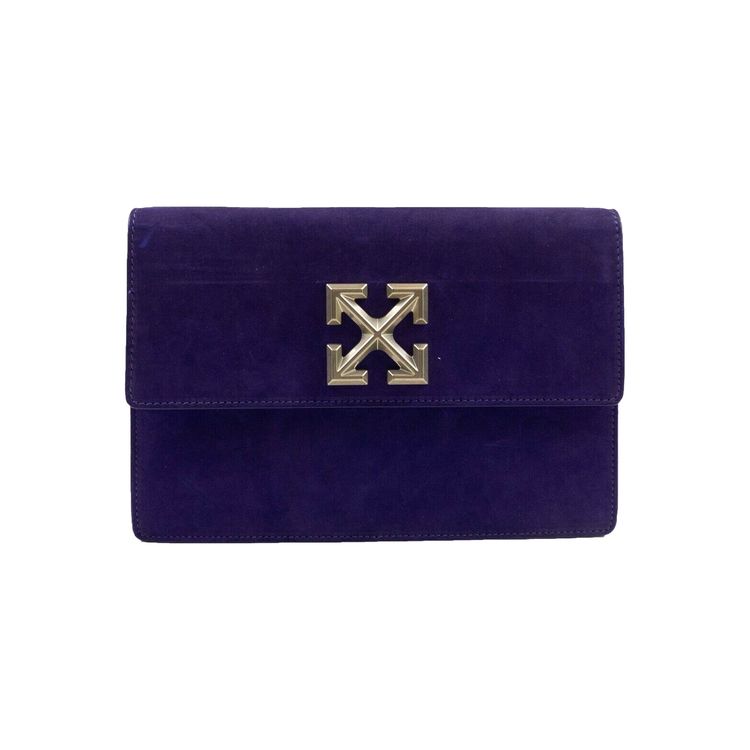 Off White Suede Jitney 10 Purse Violet