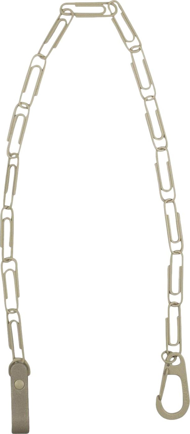 Buy Off-White Paperclip Necklace 'Silver' - OMZG028E20MET0017800