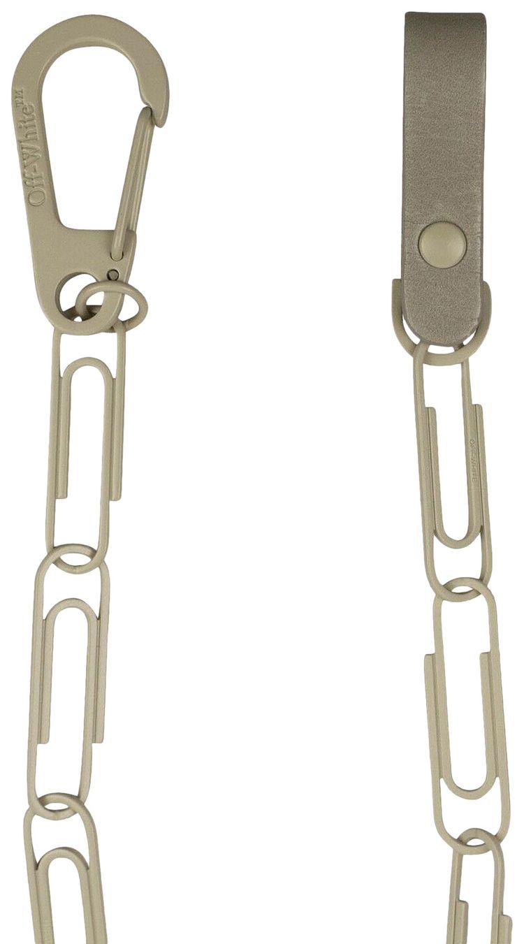 Off White Paperclip Necklace Silver