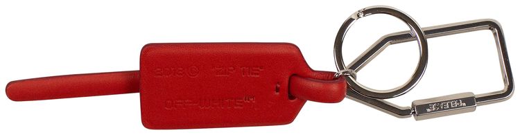 Off White Ziptie Keyring Keychain Red