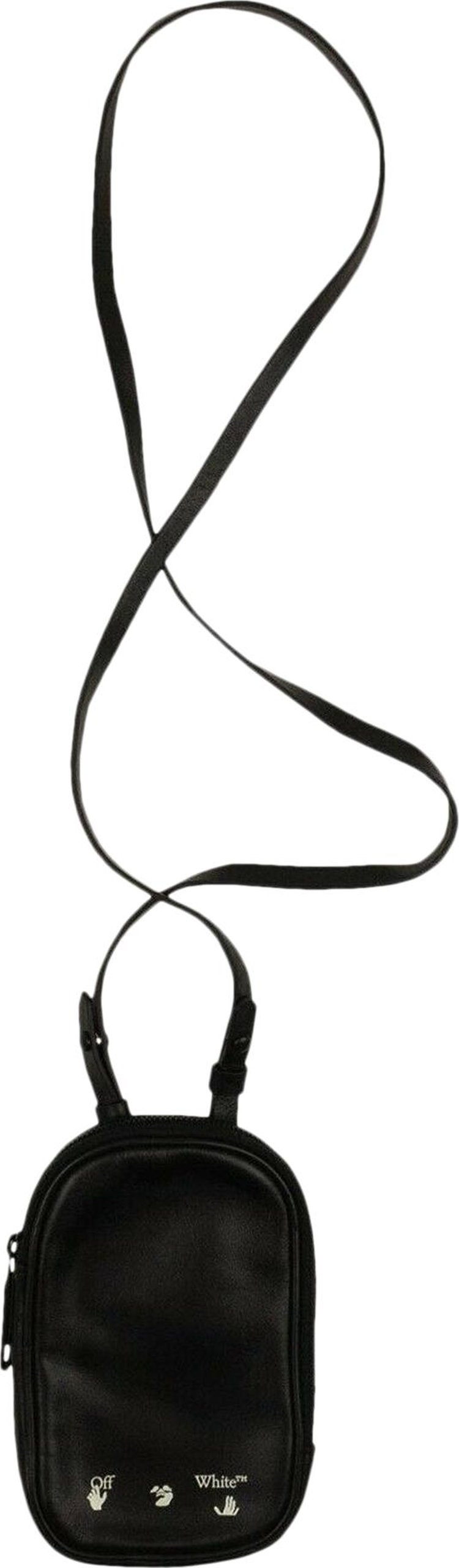 Off-White Leather Logo iPhone Holder 'Black'