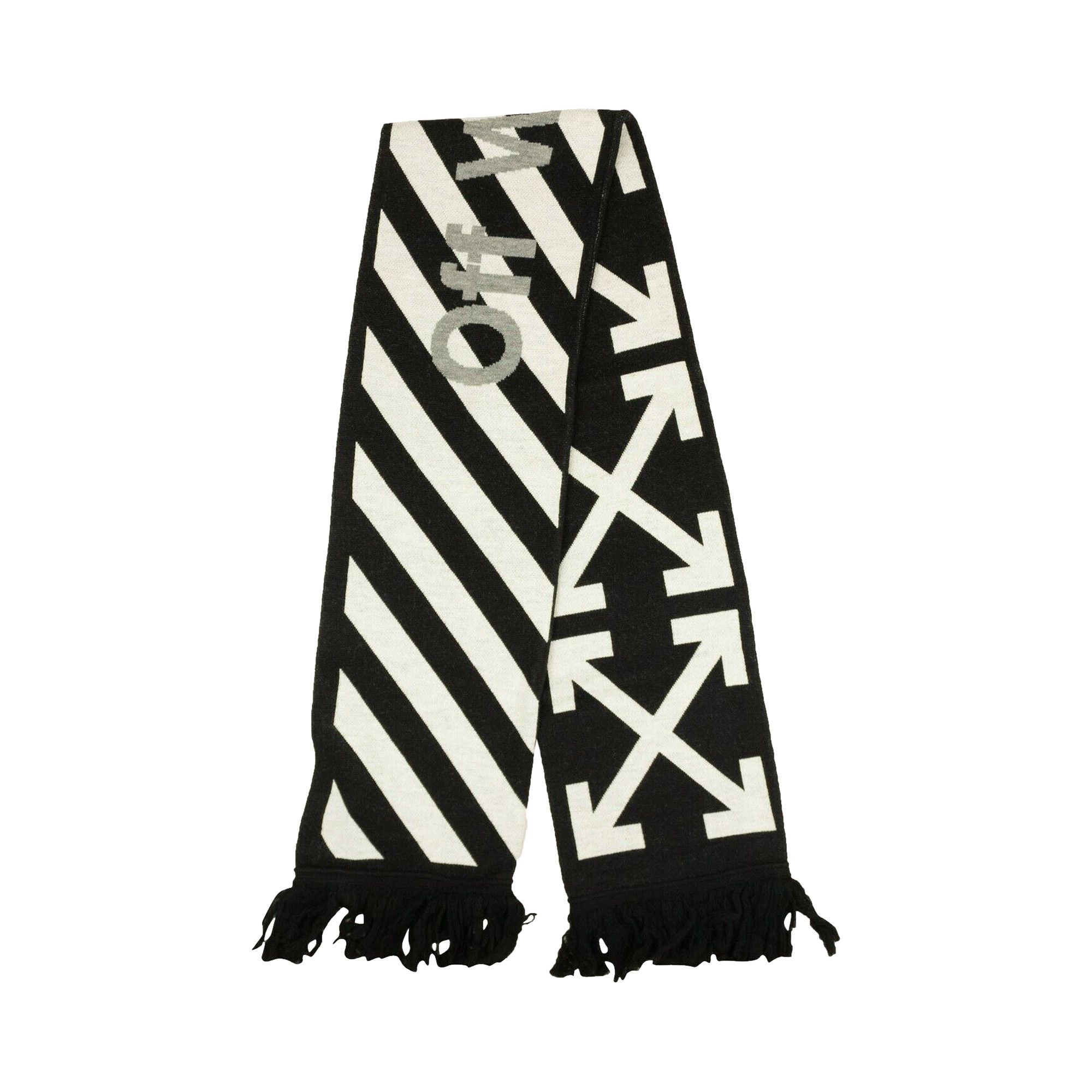 Buy Off White Arrow Logo Scarf Black OMMA001R194070311001 GOAT