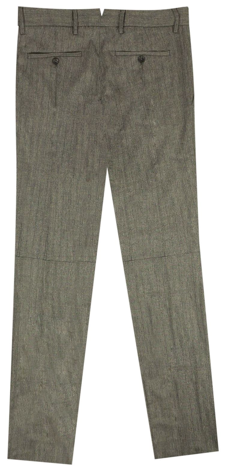 Palm Angels Pinstripe Logo Patch Pants Grey