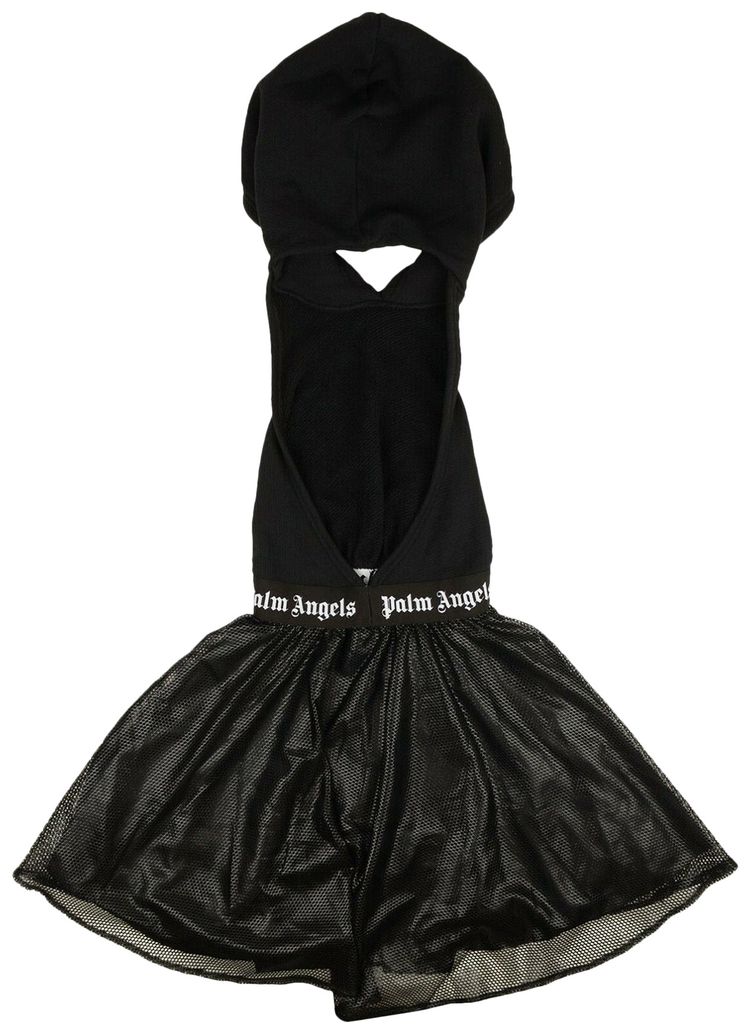 Palm Angels Mini Hoodie Dress Black