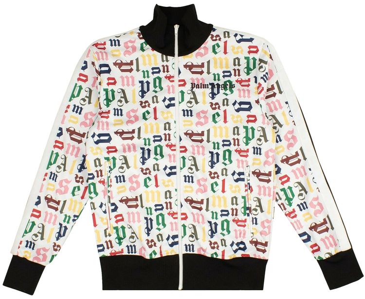 Palm Angels Logo Track Jacket WhiteMulticolor