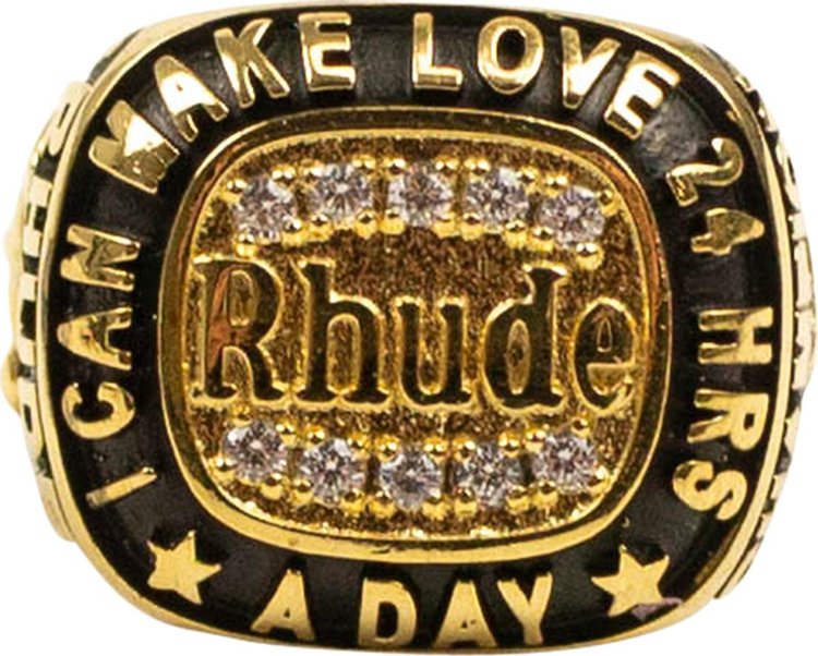 Rhude I Can Make Love 24H A Day Ring 'Gold'