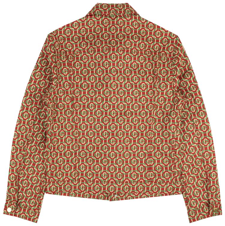 Casablanca Wool Denim Jacket RedGreen