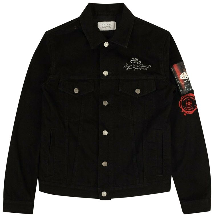 Givenchy Paris Exposure Denim Jacket Black