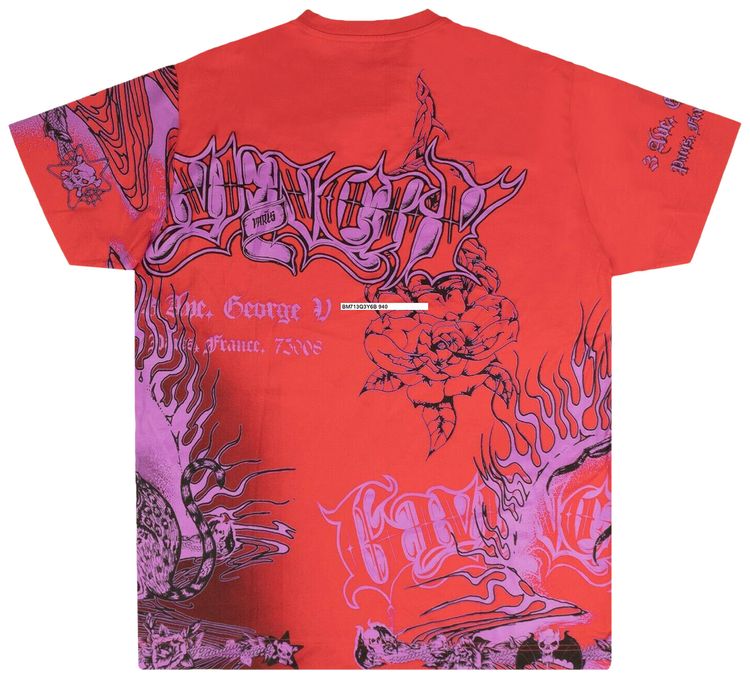 Givenchy Ultra Short Sleeve Oversized T Shirt Red