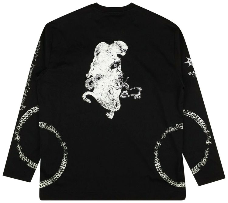Givenchy Tattoo Shrine Long Sleeve T Shirt Black