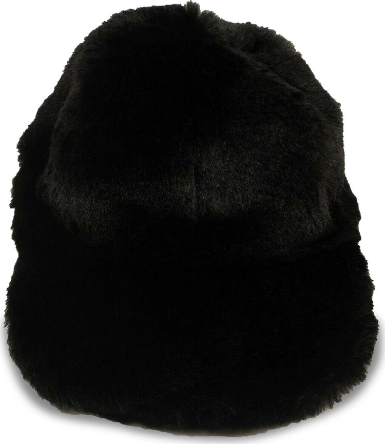 Givenchy Faux Fur Curved Baseball Cap Black