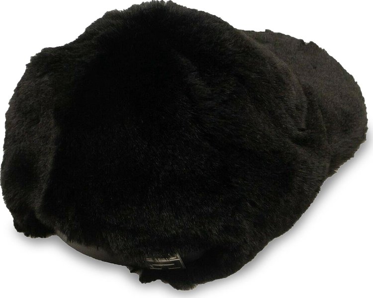 Givenchy Faux Fur Curved Baseball Cap Black