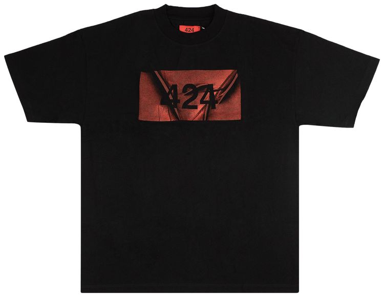 424 Logo Short Sleeve T Shirt Black