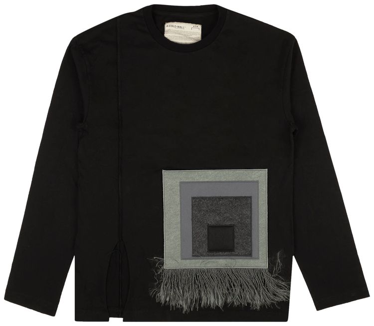 A Cold Wall Velcro Patch Long Sleeve T Shirt Black