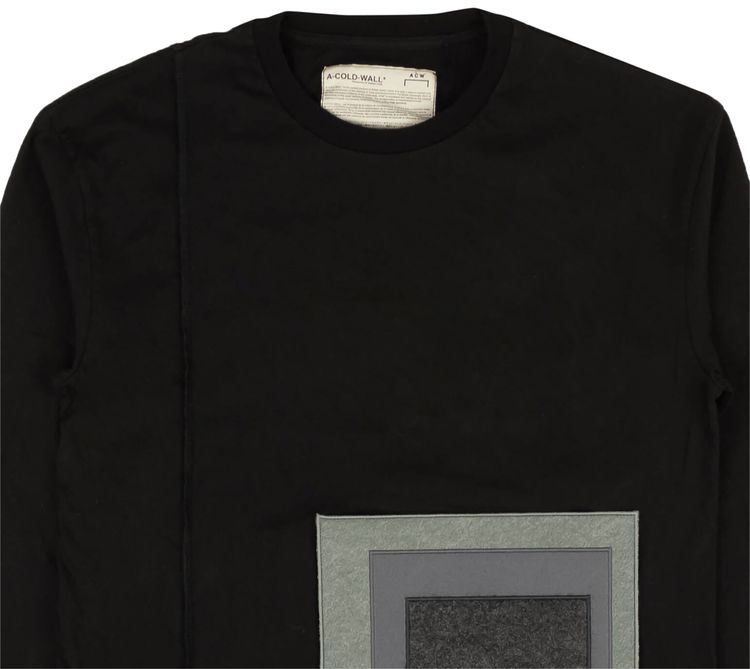A Cold Wall Velcro Patch Long Sleeve T Shirt Black