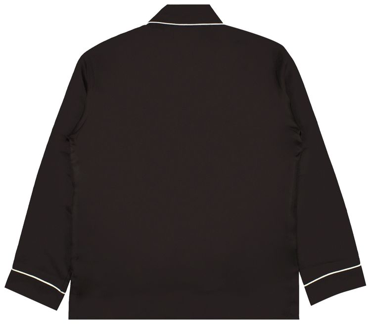 Amiri Beverly Hills Long Sleeve Pajama Shirt Black