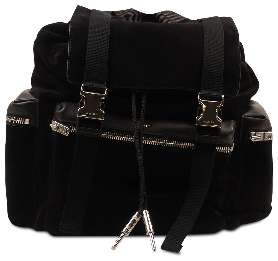 Buy Amiri Velvet Rucksack Backpack 'Black' W0A30230SUBLK BLAC GOAT