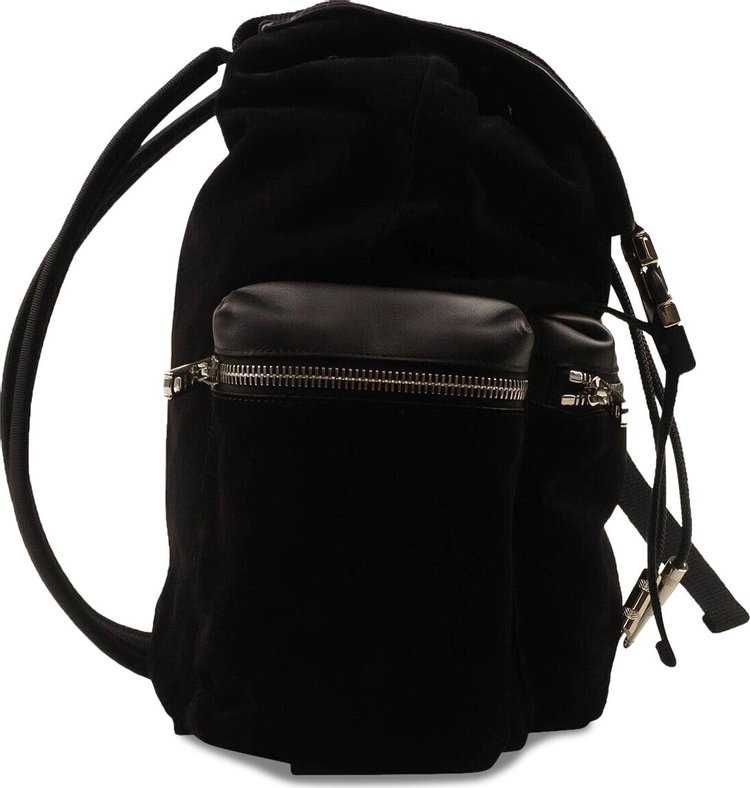 Amiri Velvet Rucksack Backpack Black