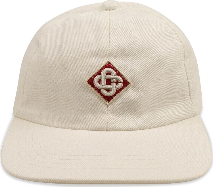 Casablanca Logo Patch Baseball Cap Off White