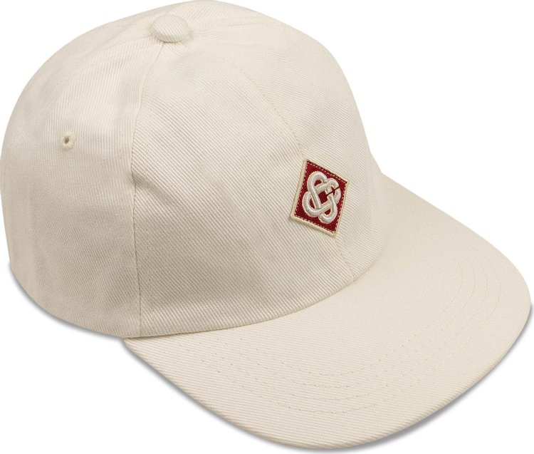 Casablanca Logo Patch Baseball Cap Off White