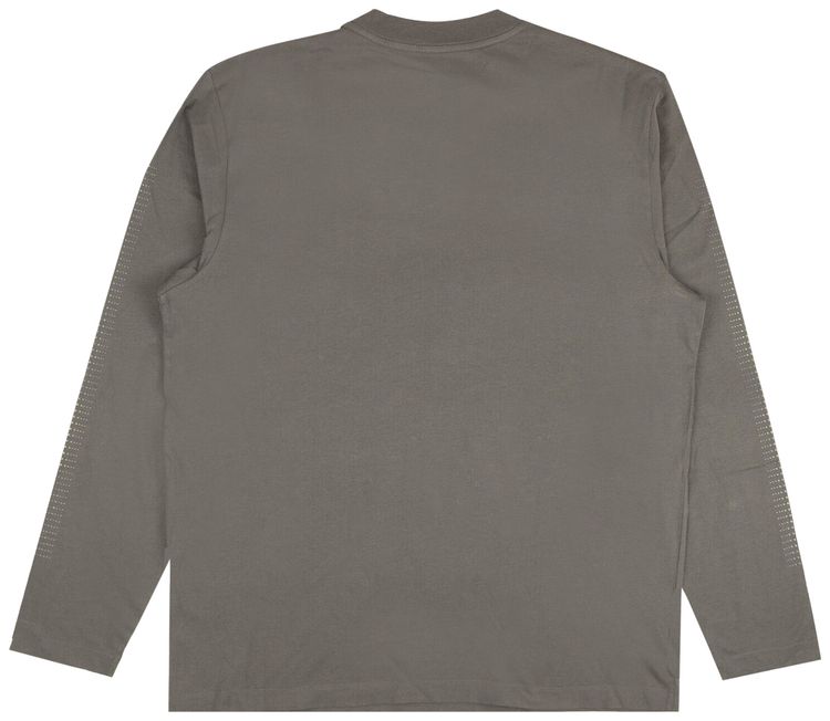 Moncler Dotted Long Sleeve Logo T Shirt Grey