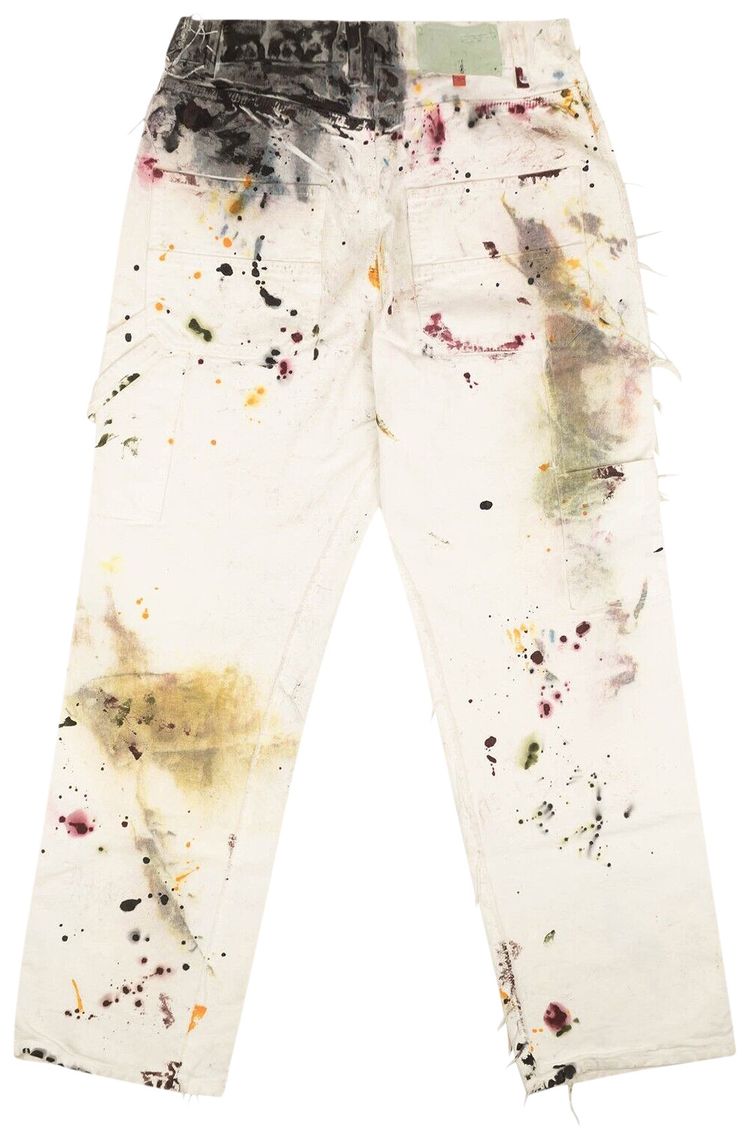Off White Paint Splatter Jeans White