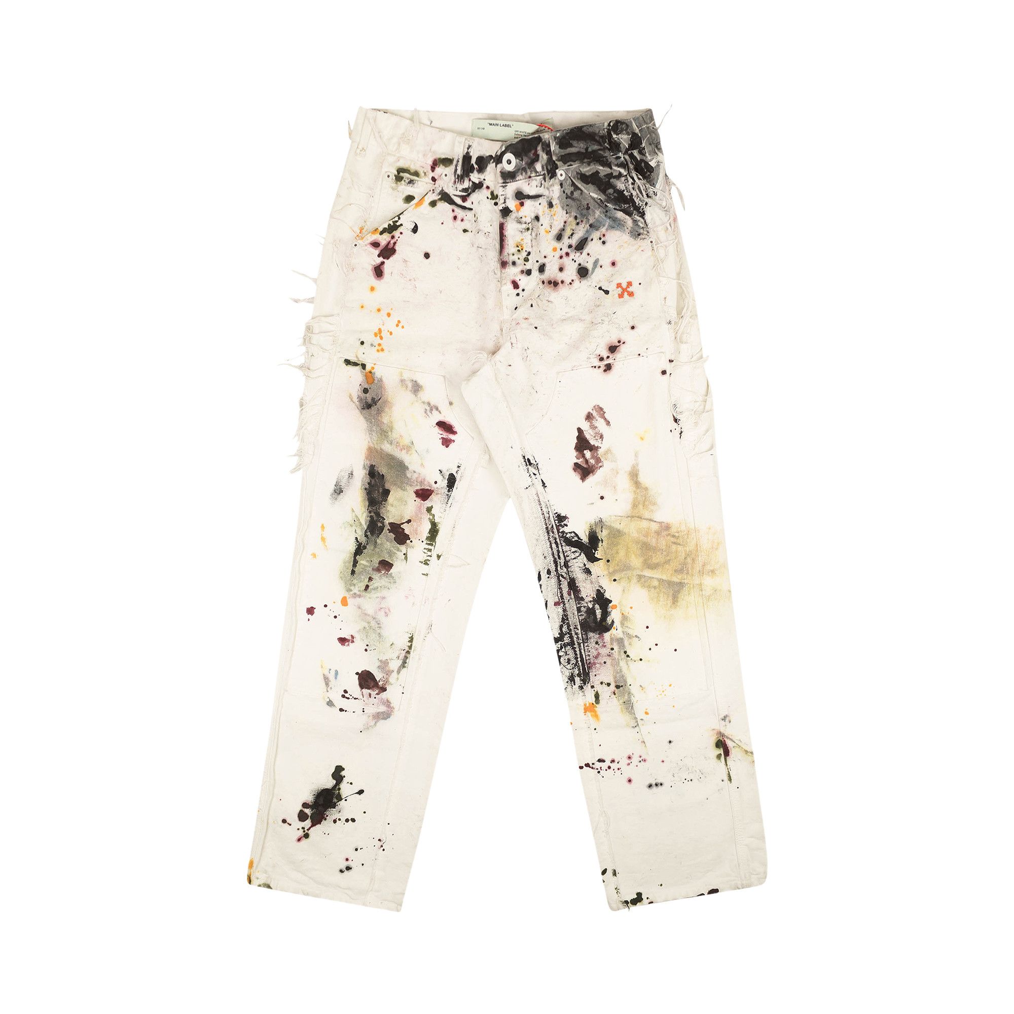 Off white paint splatter jeans store