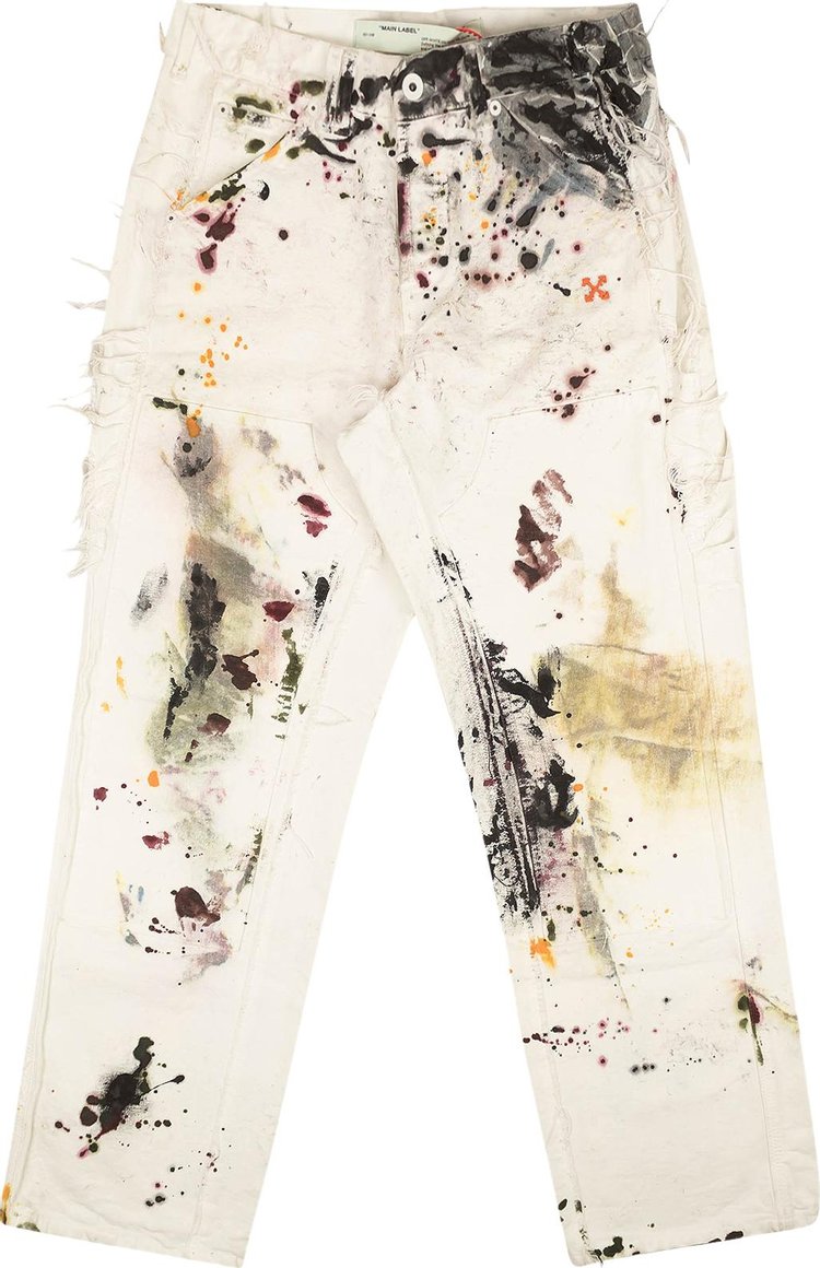 Off-White Paint Splatter Jeans 'White'