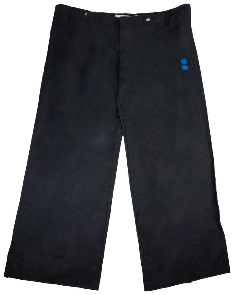 Off White Nylon Oversized Pants Black