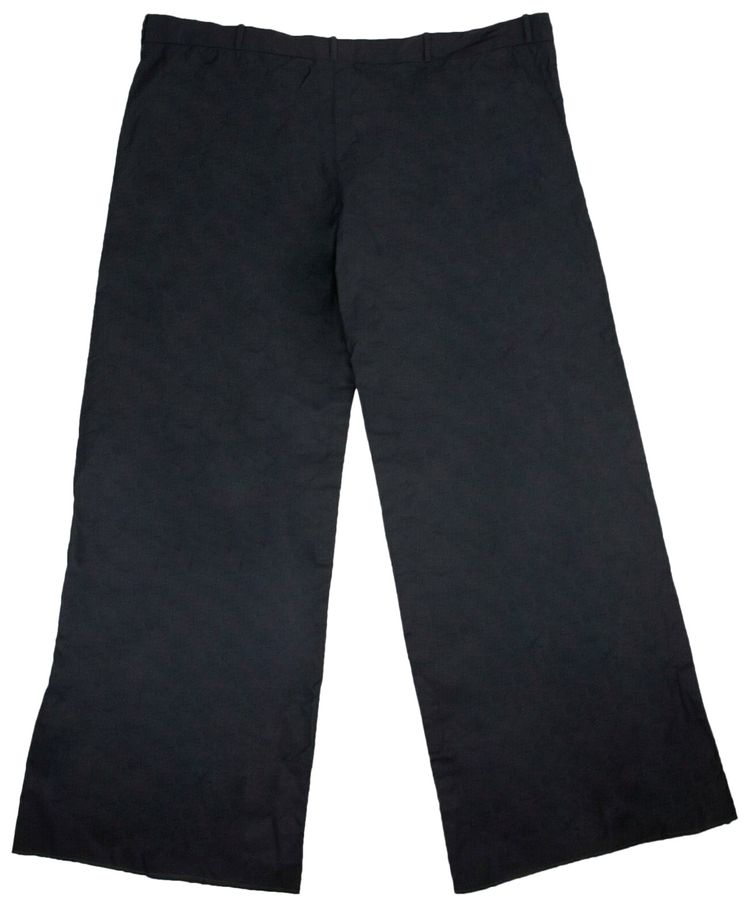 Off White Nylon Oversized Pants Black