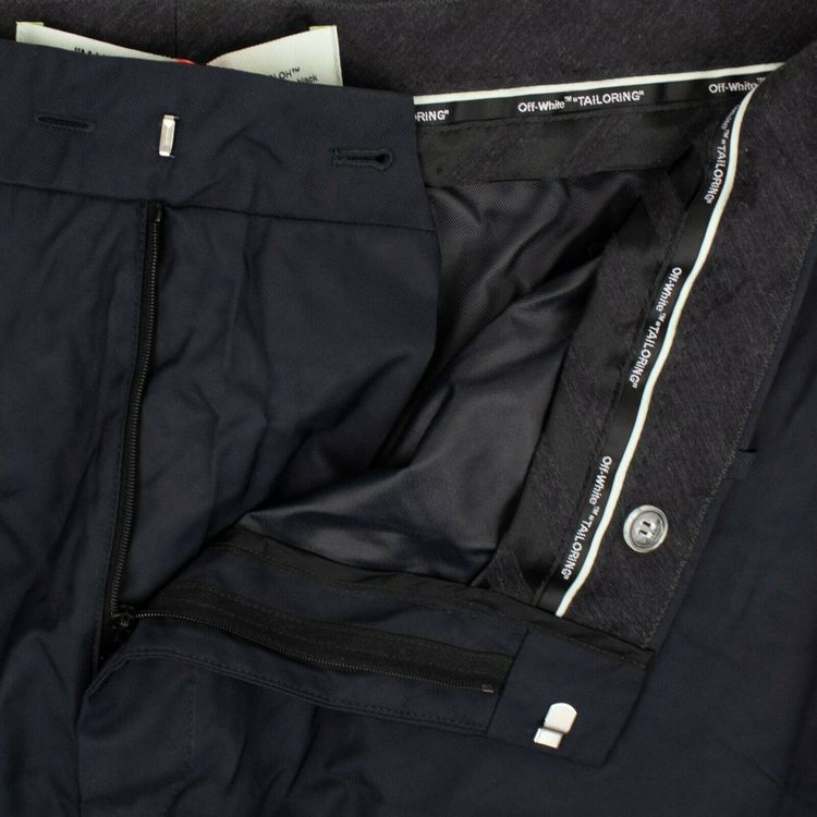 Off White Nylon Oversized Pants Black