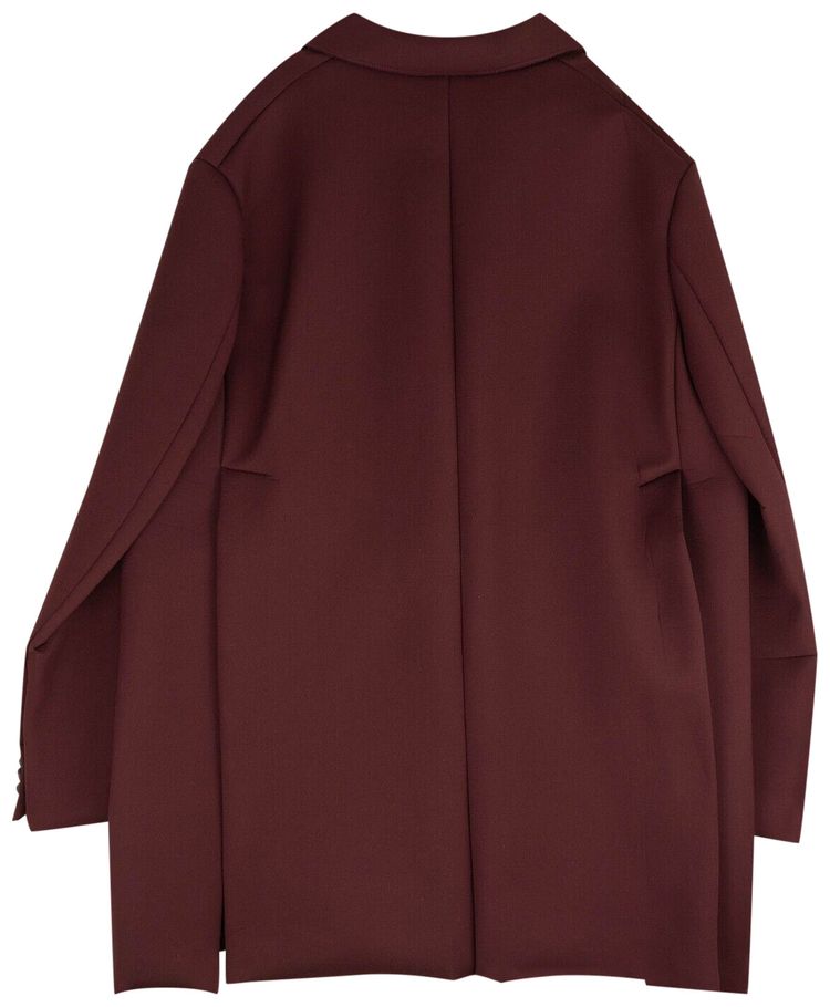 Off White Oversized Blazer Jacket Maroon