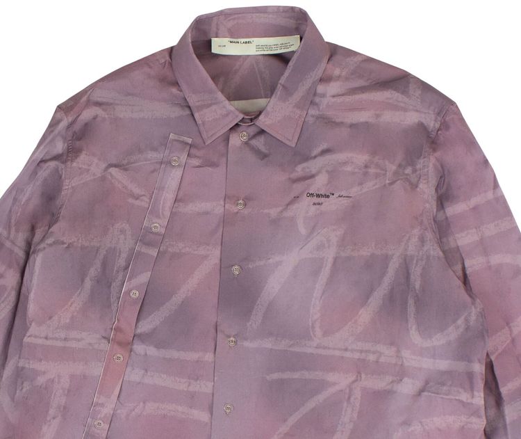 Off White Button Down Shirt Purple
