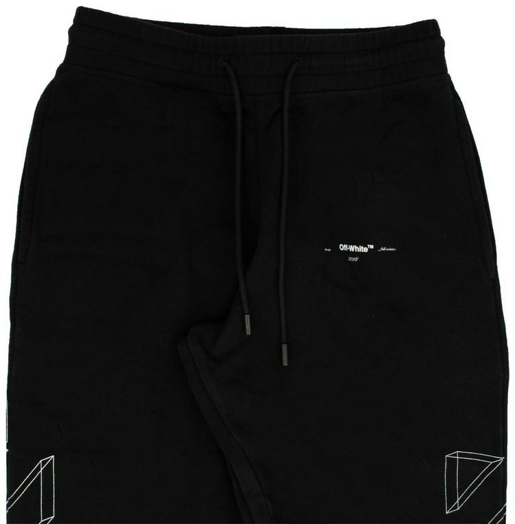 Off White 3D Print Sweatpants Black