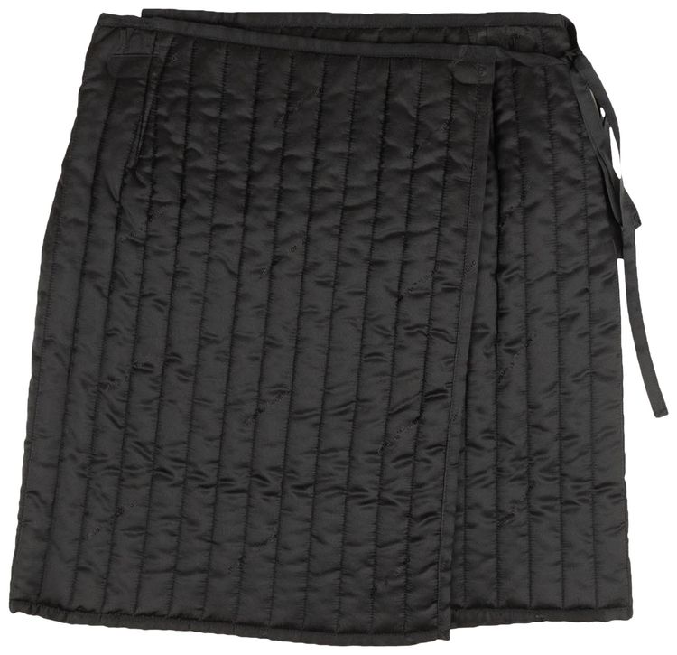 Off White Quilted Mini Skirt Black
