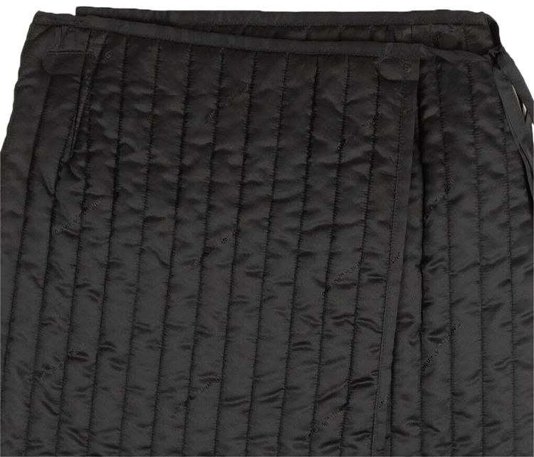 Off White Quilted Mini Skirt Black