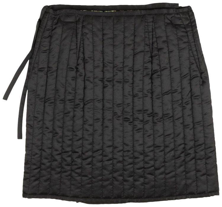 Off White Quilted Mini Skirt Black