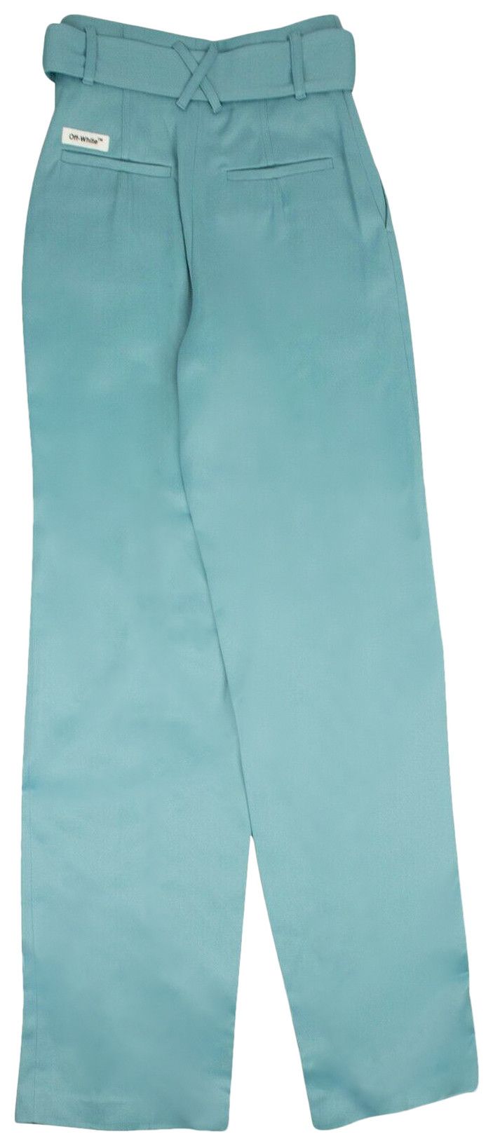 Off White Front Pleats Pants Blue