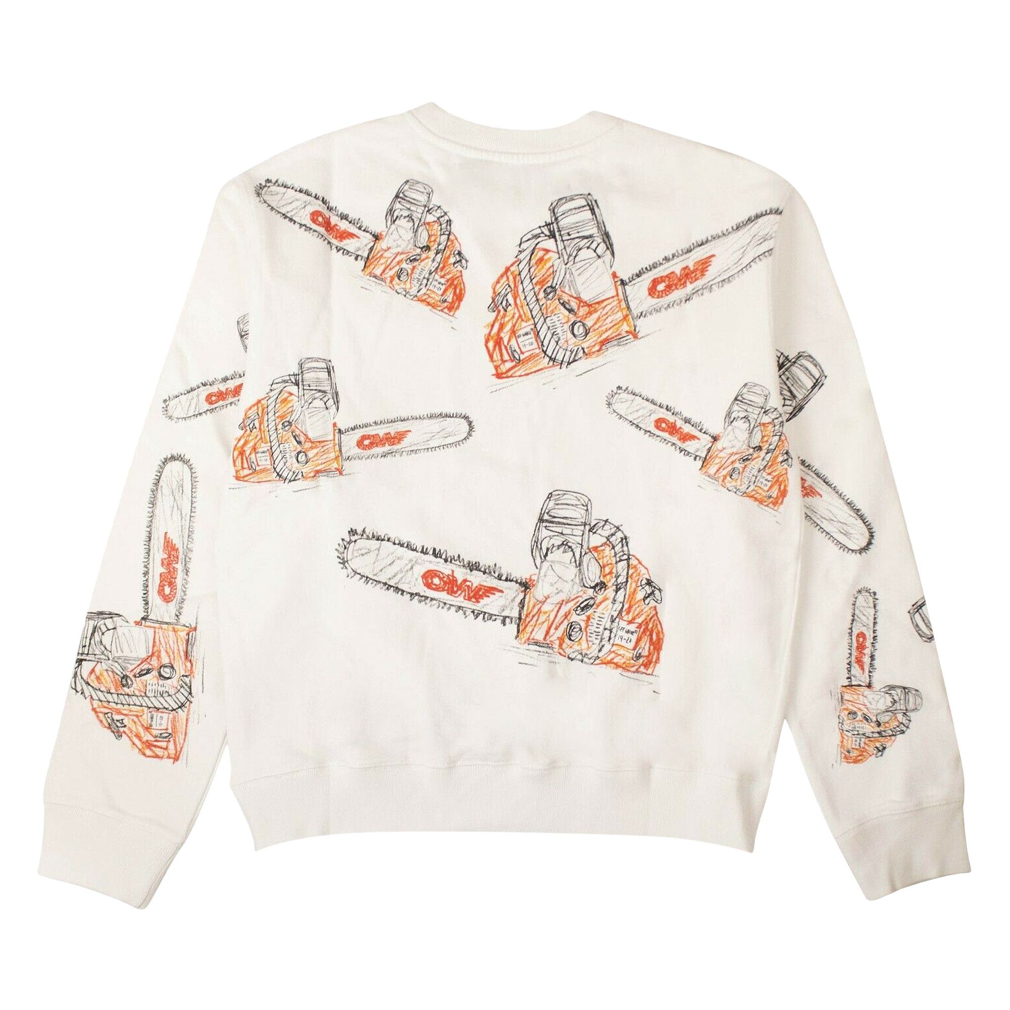 Buy Off-White Chainsaw Sweatshirt 'White' - OMBA025F19E300190188
