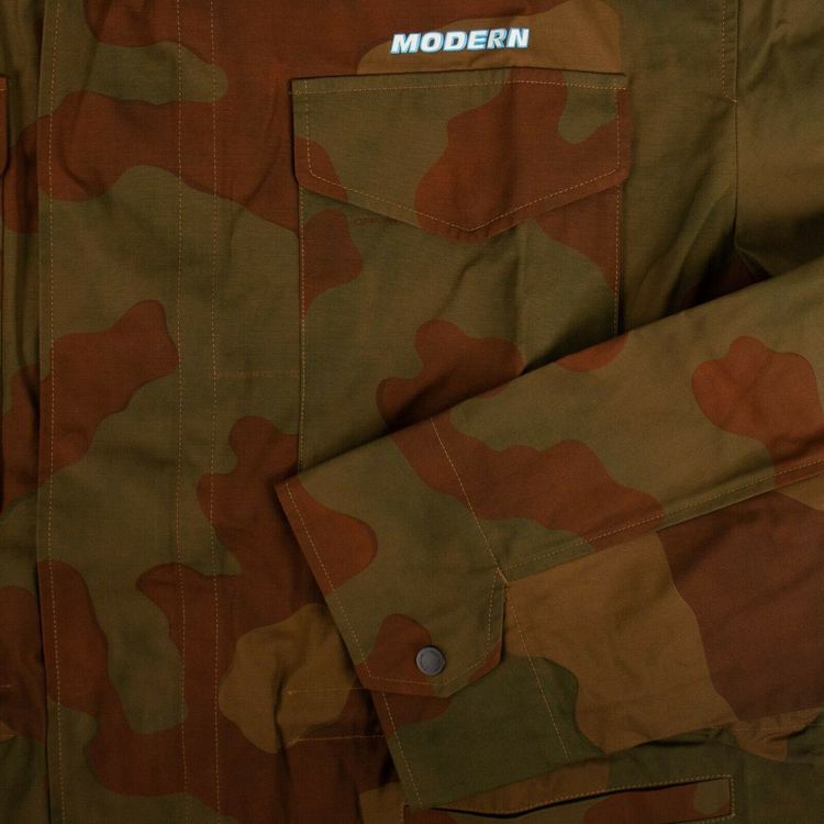 Off White Camouflage Print Jacket Green