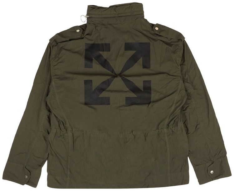 Off White Arrow Field Jacket Green
