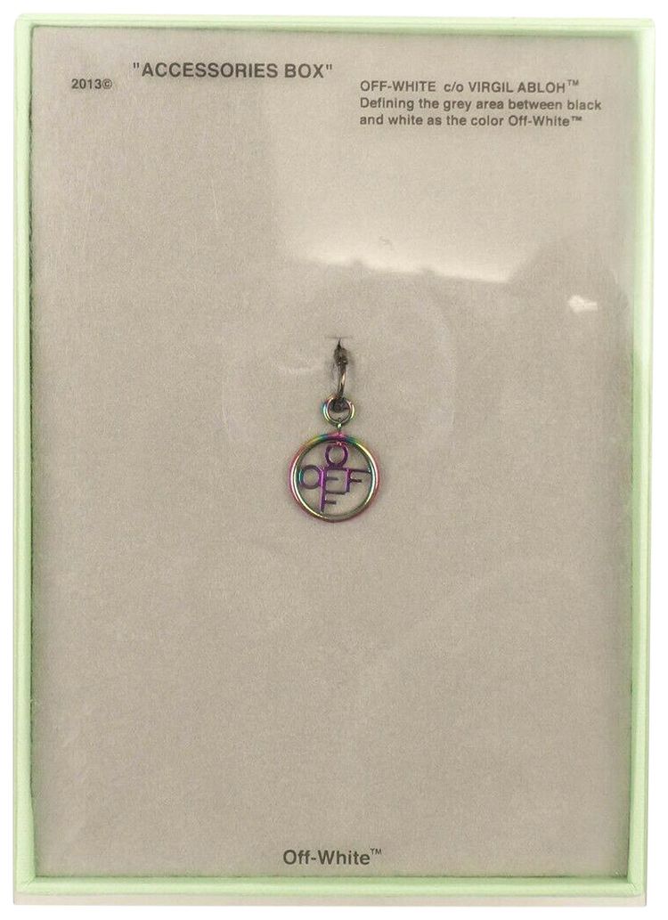 Off White Anodized Off Circle Earring Multi Color