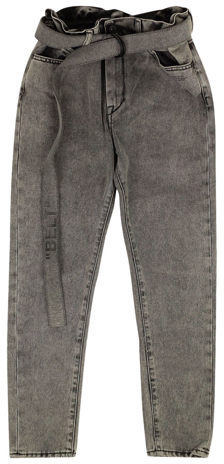 Off White Slim Low Crotch Jeans Grey