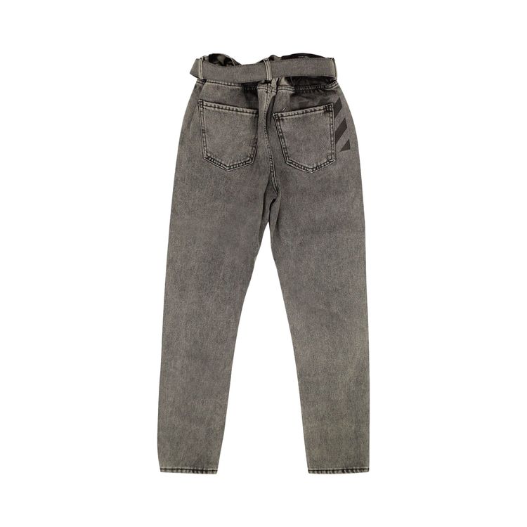 Off White Slim Low Crotch Jeans Grey