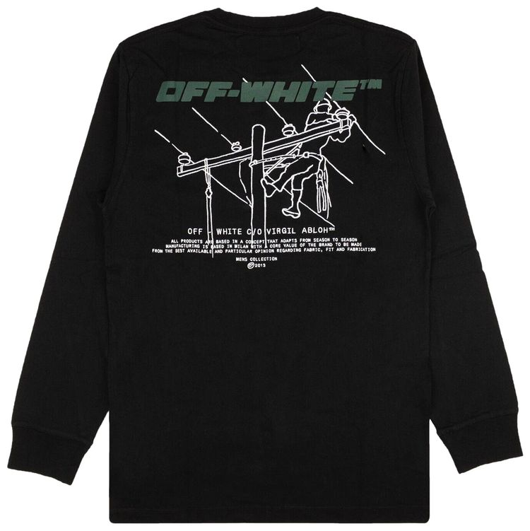Off White Trellis Worker T Shirt Black