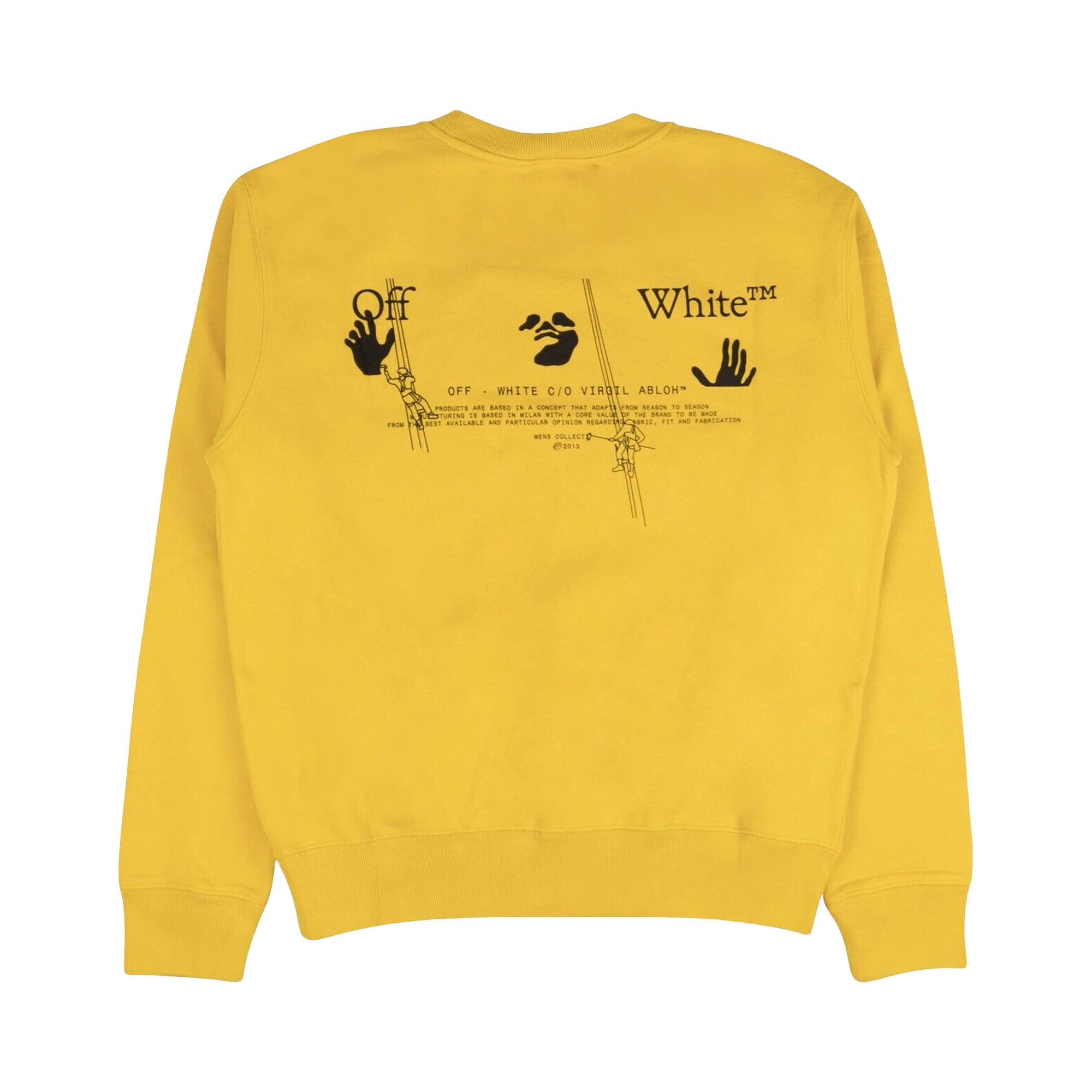Buy Off-White Workers Slim Crewneck 'Yellow